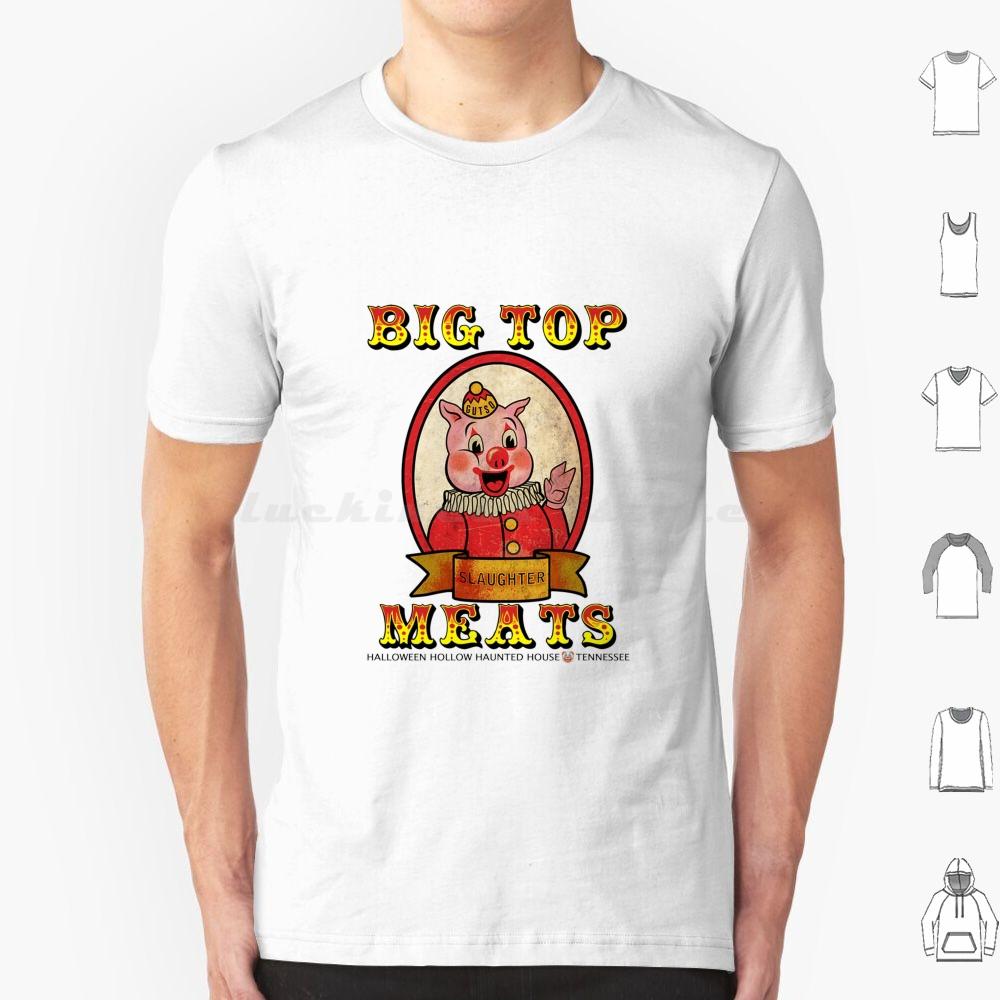 Big Top Meats T Shirt Cotton Men Women DIY Print Halloween Haunted House Halloween Hollow Big Top