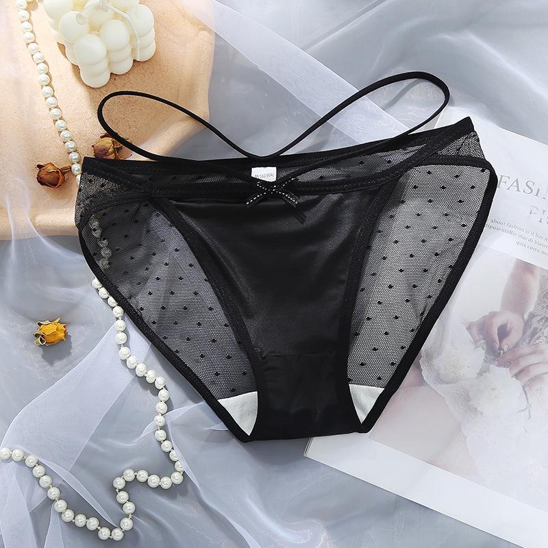 Color Block Lace Transparent Nylon Panties - New Girls' & Ladies' Briefs