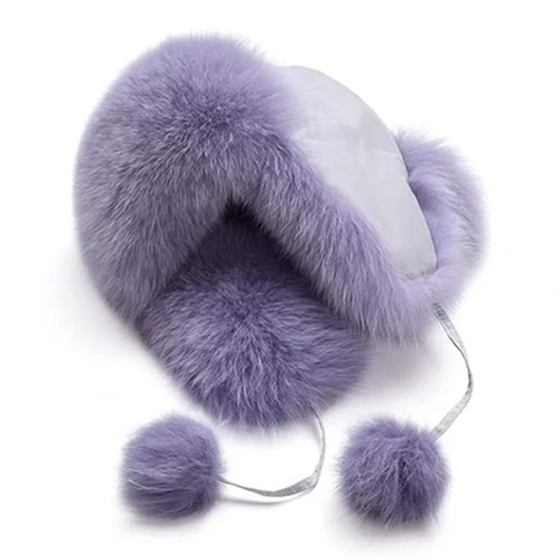 New hats Fox women Russian women Shanka pilot tripper snow hat