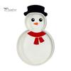 Christmas Snowman Serving Tray Tray, Holiday Party Decorative 3D Storage Printed Platter Dish for Snacks, Candies, Goodies, Jewelry Partitioned Candy