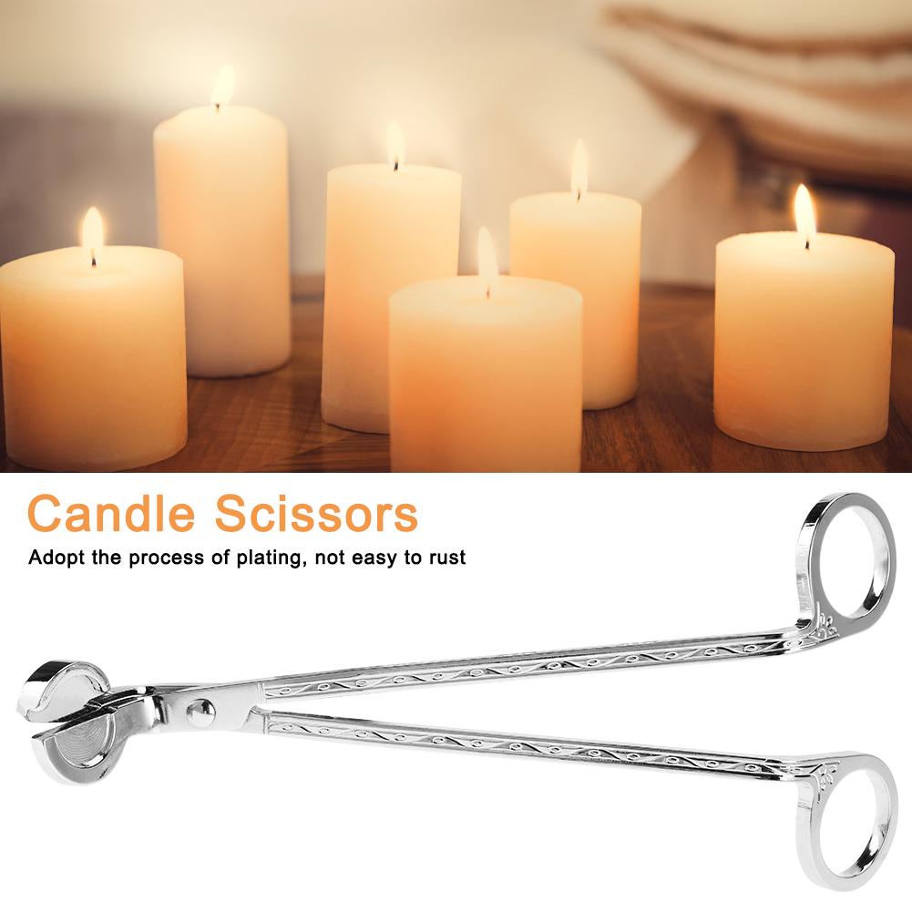 Fashion Plating Stainless Steel Candle Heart Clip Wick Trimmer Scissors Tool(black)