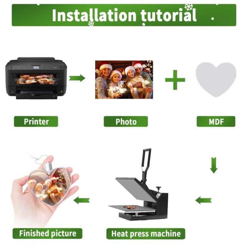 Thermal Sublimation Ornament Blank Multi Shape Christmas Decoration Pendant Heat Transfer Product DIY Crafts Making