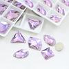 Dongzhou Crystals Luxury Quality Flatback Non-Hotfix Sew On Rhinestones Mix Shaped Violet Color DIY Garment Sewing Accessories
