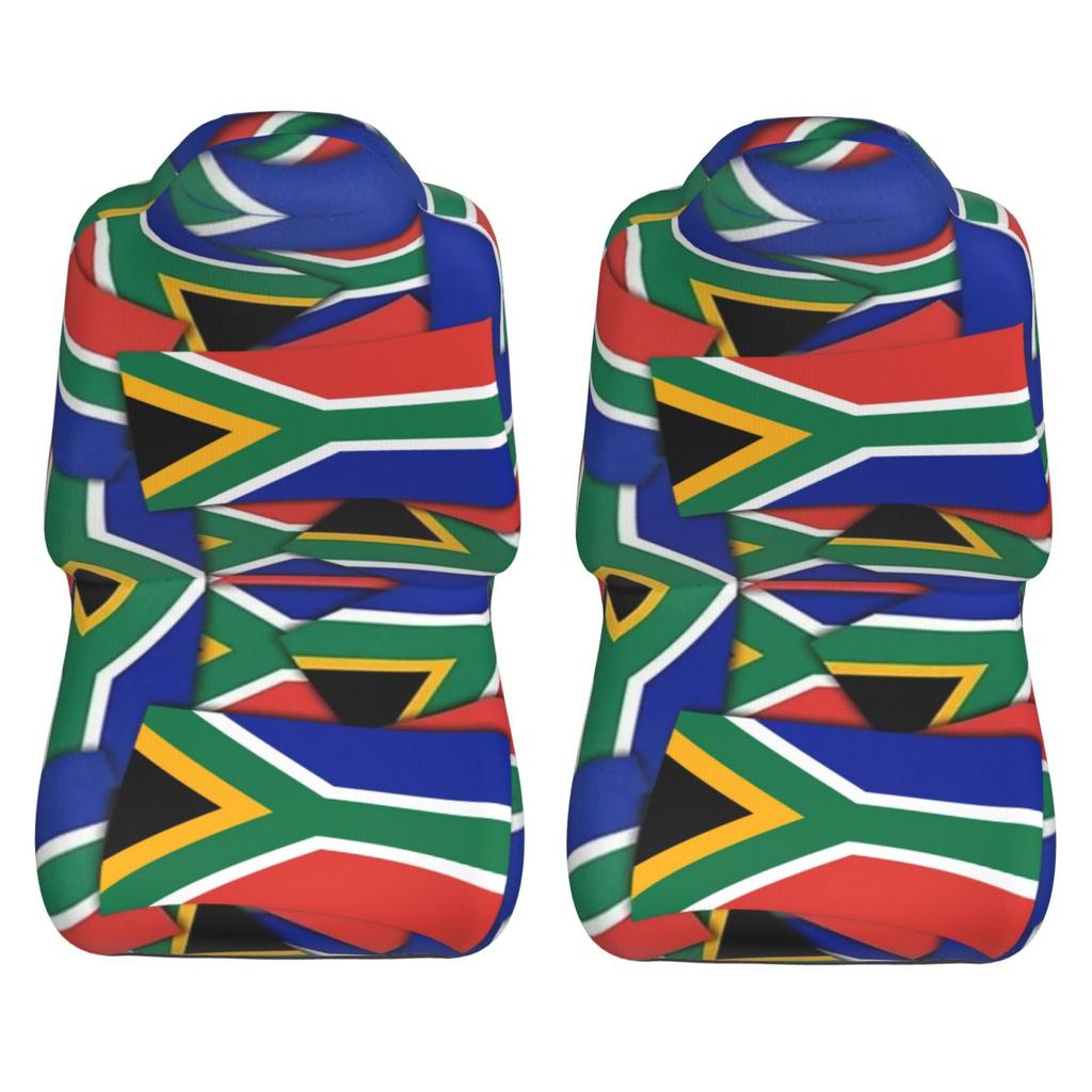 South Africa Flag Print 2pcs Car Seat Covers Suitable for Women and Men Universal Car Front Seat Protector Suitable for Cars SUV