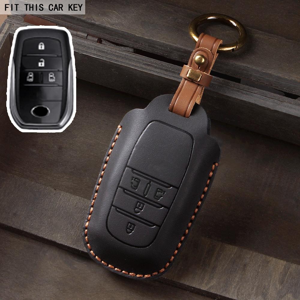 Car Key Case Leather Cover for 4 5 Button Toyota Alphard Vellfire Sienna Senna Keyring Holder Shell