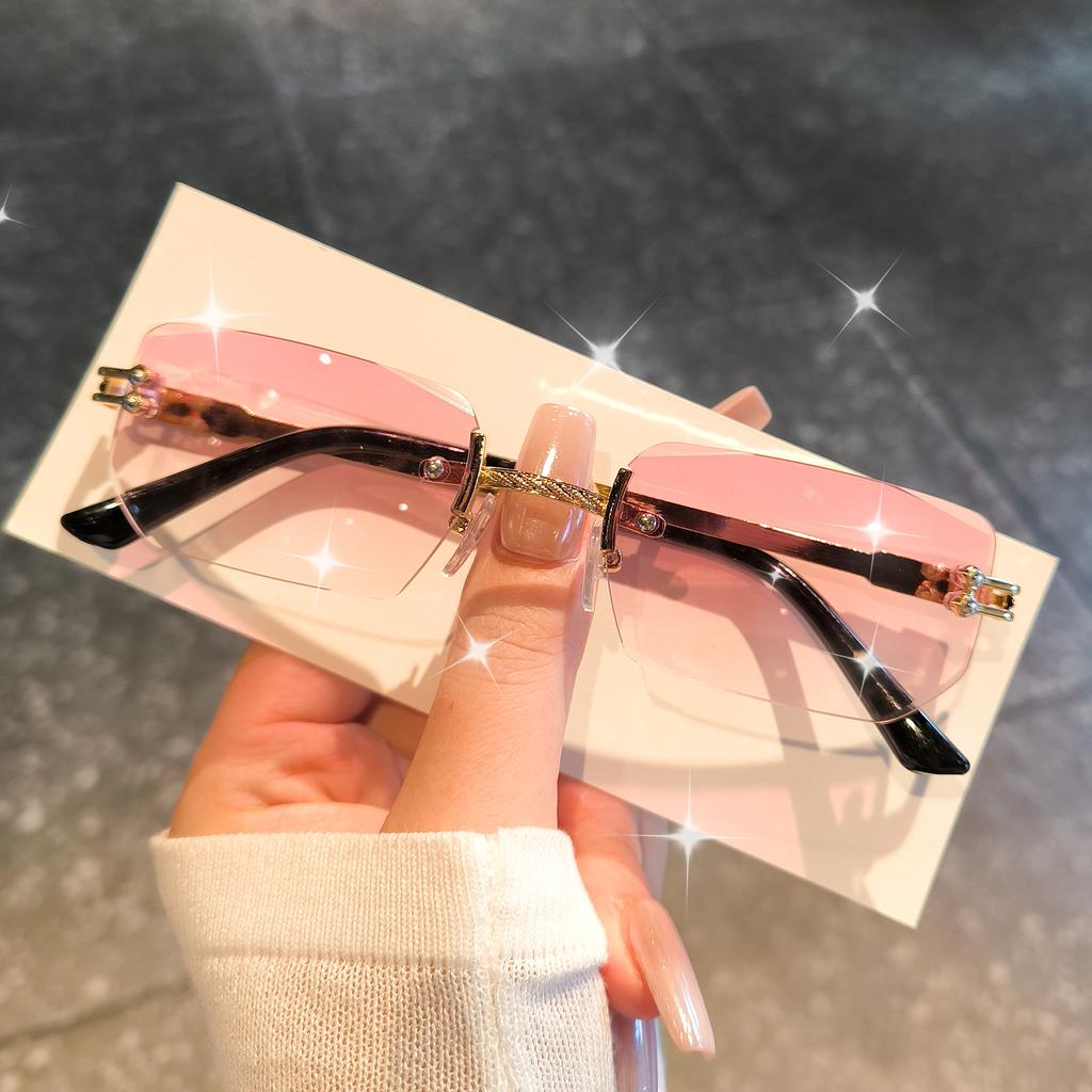 Vintage Rimless Men Women Fashion Sunglasses Fashion Retro Male Eyewear Popular Female Fashion Sunglasses