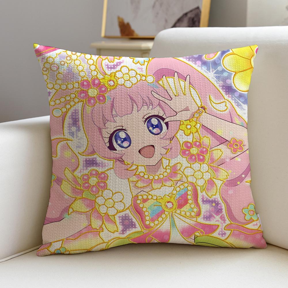 Cute HHimitsu No AiPriS Cushion Cover Breathable and Skinfriendly Linen Pillowcase Square Removable and Washable Cushion