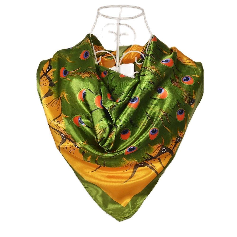 [BYSIFA] Ladies Sweet Pink Purple Square Scarves Autumn Winter Satin Scarves Muslim Headscarves 90*90cm Crepe Satin Silk Scarf
