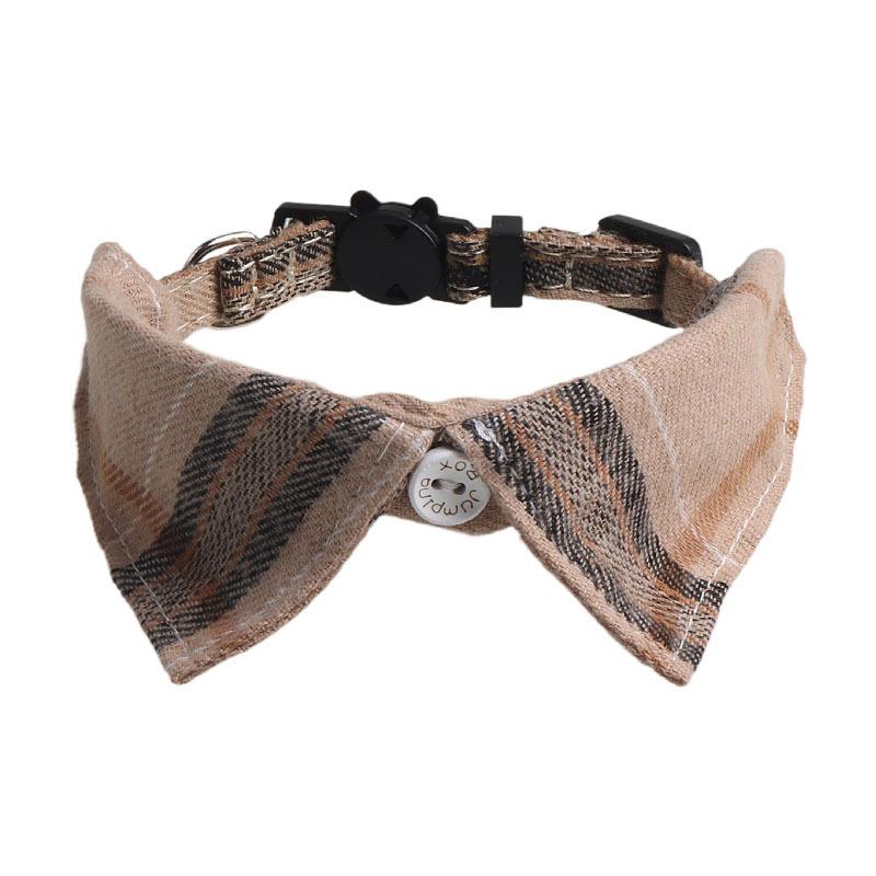 New Pet Cat Collar British Gentleman Plaid Bow Tie Stylish Accessory for Cats Dog Accessories Cat Collar Dog Y Harness