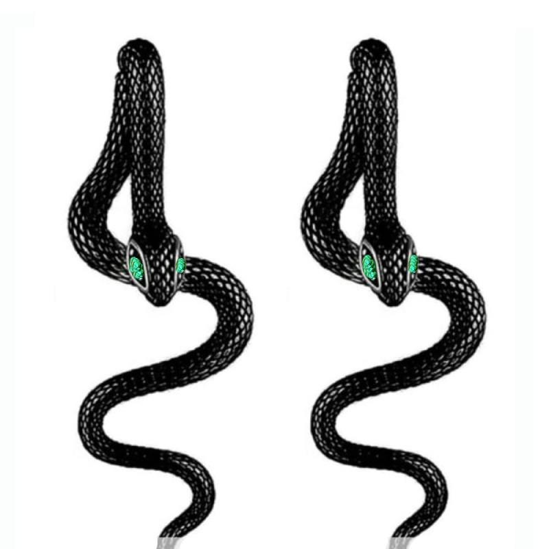 

Detachable Snake Earrings: Hip Hop Halloween Dark Studs for Women