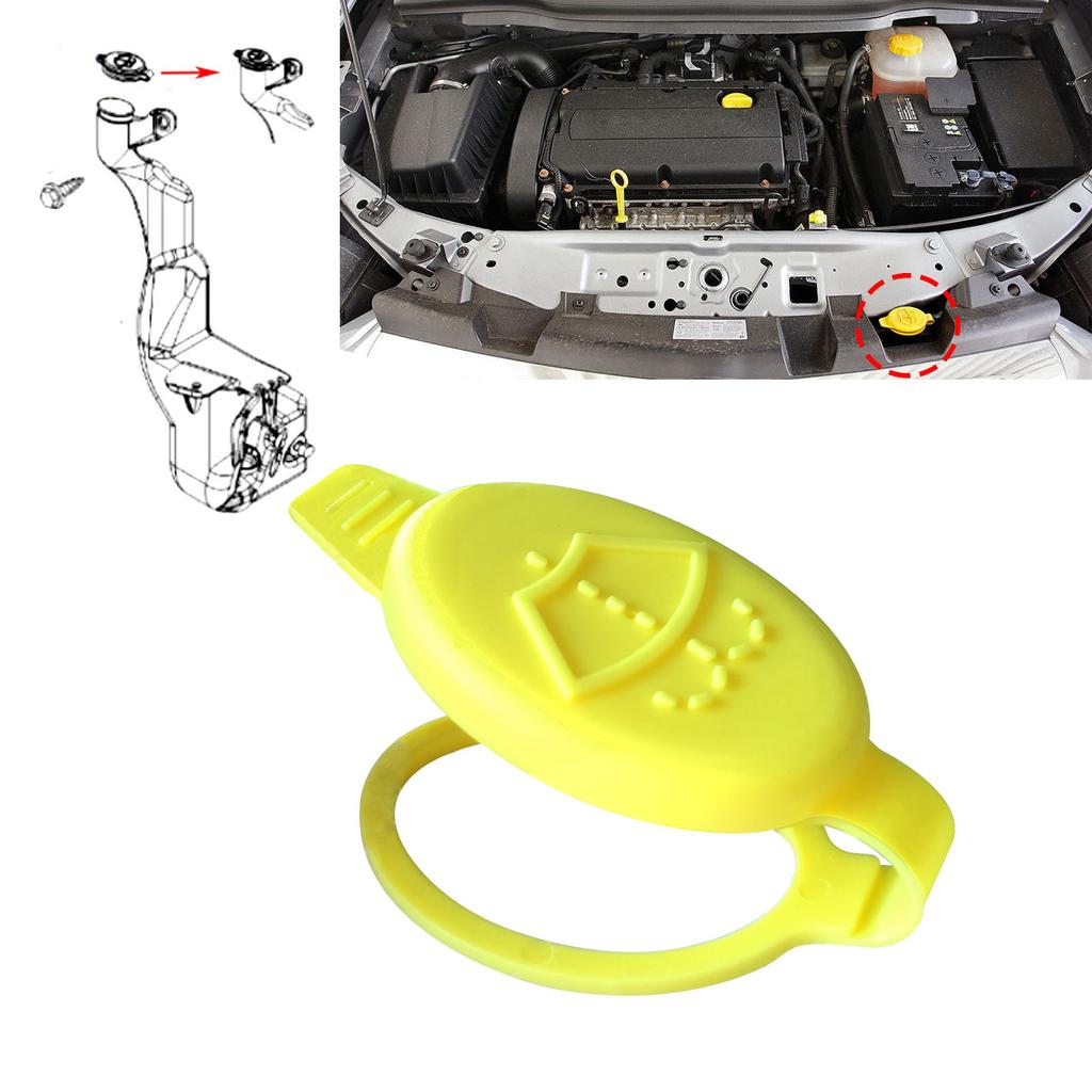 1X For Opel Vauxhall Astra Corsa Zafira 13118170 Car Windshield Wiper Washer Fluid Reservoir Tank Bottle Cap Replacement 6450562