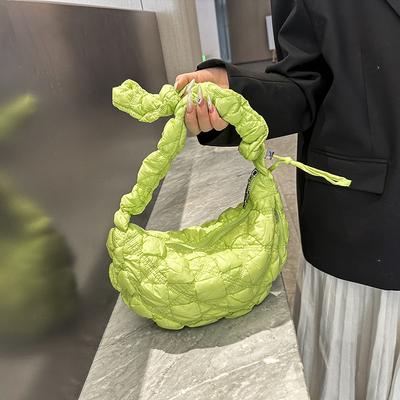 Modna składana torba chmurka, wszechstronna torebka pod pachę w kształcie bąbelka, torba na ubrania z bawełny puchowej, na ramię, crossbody, torebka pierożek