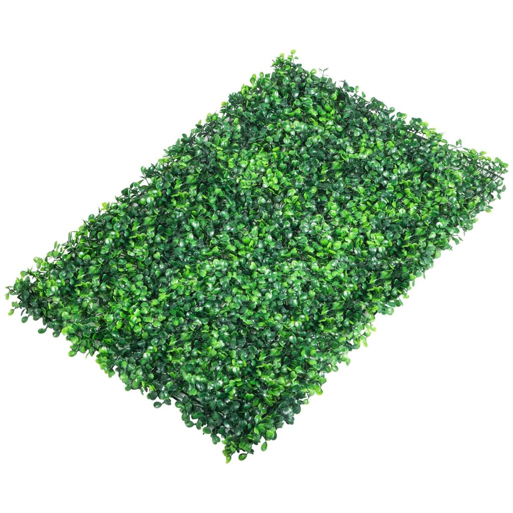 Artificial Boxwood Panel 24" X 16" UV 24pcs Boxwood Hedge Wall Panels Artificial Grass Backdrop Wall 4 cm Green Grass Wall, Fake Hedge for Decor