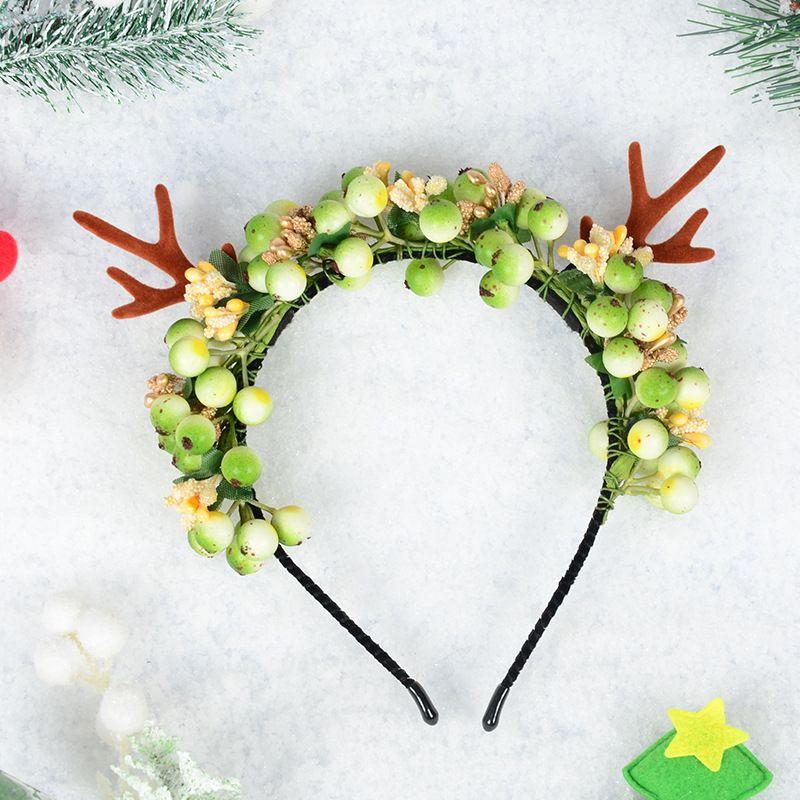 New Forest Deer Horn Headband Simulation Berry Headband Children's Internet Celebrity Live Christmas Headband Headband Headband Headband