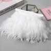 1Yard Feather 8-10cm Fringe Strip For Sewing Turkey Crafts Party 0.91Meter/Pack Bulk Blue Black White Ribbon Long Clothing Trim
