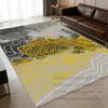 Modern Gold Carpets Abstract Living Room Decoration Bedroom Lounge Large Size Rugs  Non-slip Washable Floor Mats Customizable