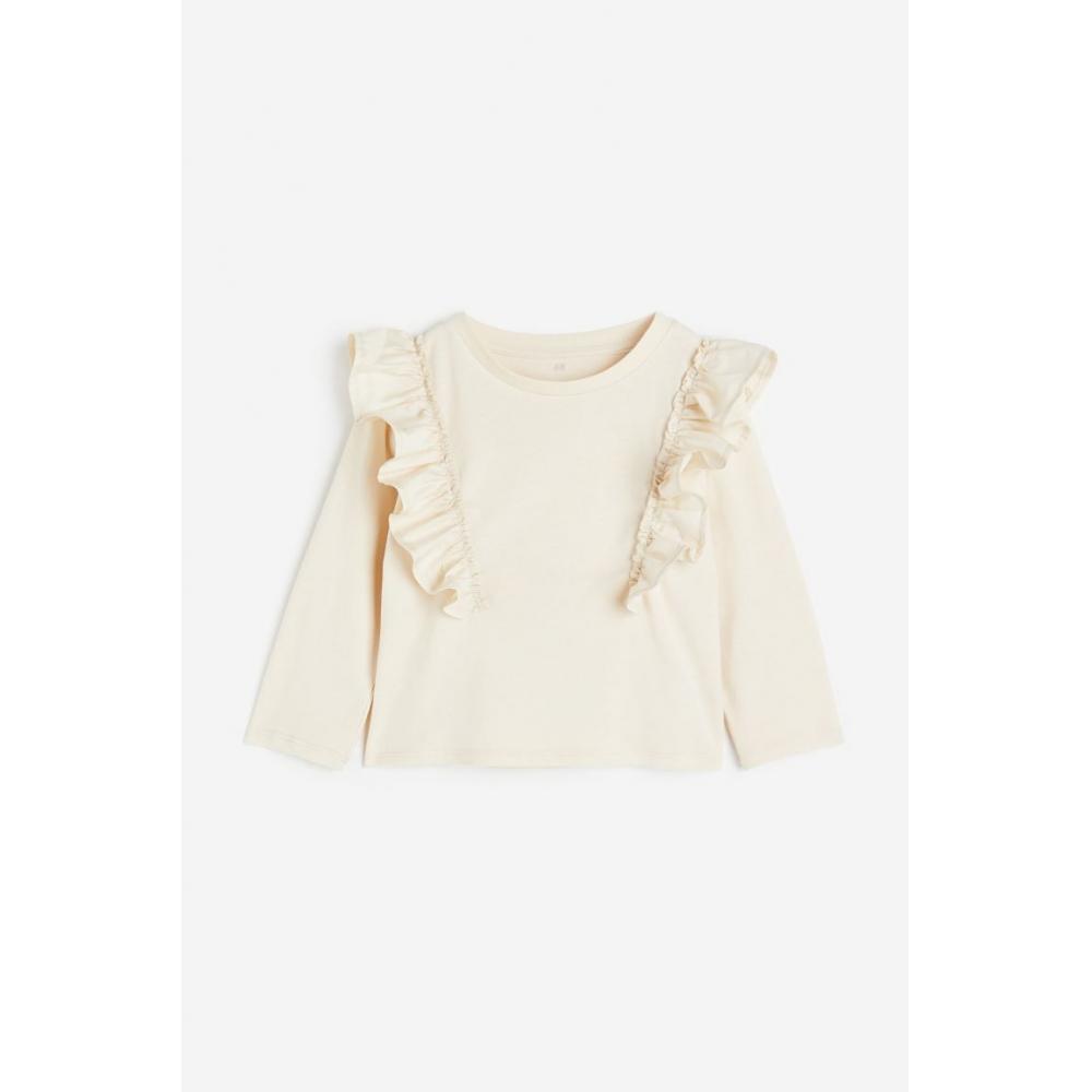 

Топ с оборками HM Light Beige