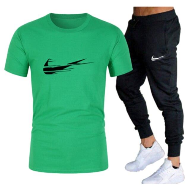 Set da uomo Casual da uomo Tuta da ginnastica set estivi Set da due pezzi T  Shirt Marca Track Abbigliamento Maschile Tuta sportiva S-2XL acquista in  modo economico — spedizione gratuita, recensioni
