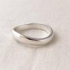 Sterling Silver Wavy Ring, Handcrafted Thumb Band, Simple Ring