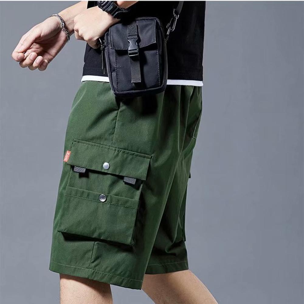 Men Shorts Outdoor Wear-Resistant Cargo Shorts Quick Dry Multi-pocket Plus Size Bottoms