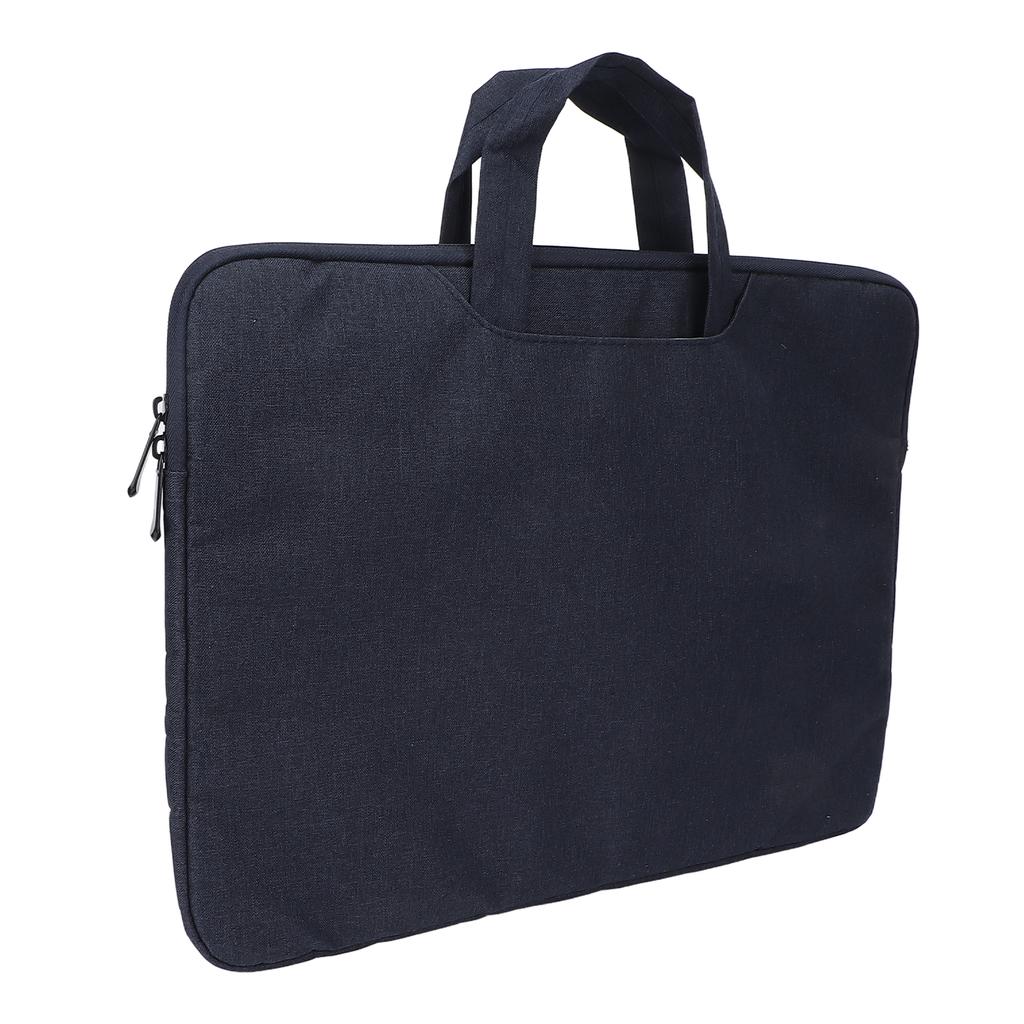 Laptop Case Plush Lining Shock Absorption Crush Resistance Three Layers Water Resistant Laptop SleeveNavy Blue 15.6in