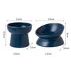 New Ceramic Raised Cat Bowl Elevated Solid Color Pet Water Bowls Tilted Large Diameter Dog Food Bowl Cat Accessories