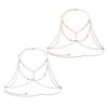 Women Sequin Chest Chain Sparkling Sexy Breast Chain Bra Chain Neck And Chest Jewelry for Club Summer Beach