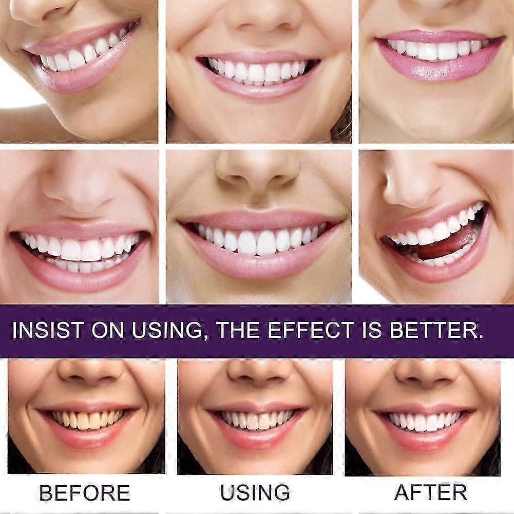 V34 Purple Toothpaste Mousse Teeth Cleaning Whitening Toothpaste Yellow Teeth Removing Tooth Stains Oral Cleaning Hygiene NEW