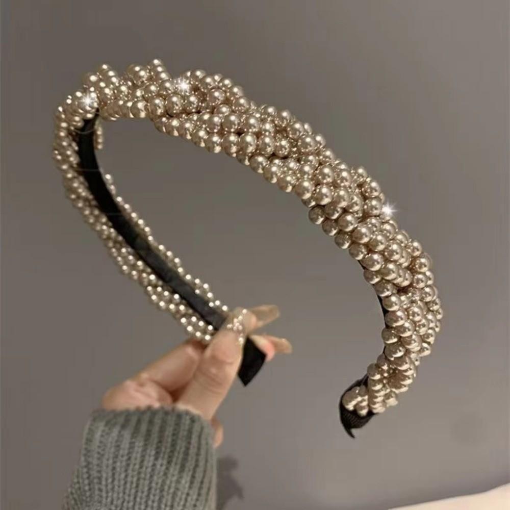 Vintage geflochtene Perlen-Haarreifen Märchenstil Damen-Haarreifen Damen-Haarschmuck