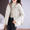 Women's short cotton-padded clothes, new glossy fashion and thin and light hooded cotton-padded clothes, women's cotton-padded jacket.