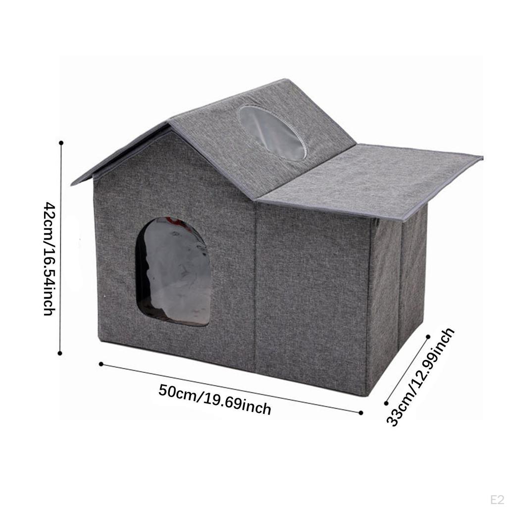 Kitten Kitty Shelter ,Cat House ,Outdoor Feral Cats Warm Bed Sleeping, for Living Room