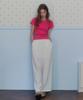 Teuwi Ont Linen Pintuck Elastic Waist Long Pants