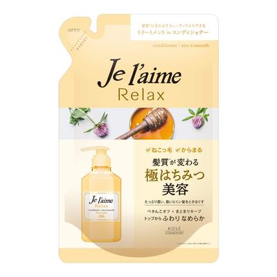 KOSE Jurem Relax Hair Conditioner for and Tangled Floral Honey (Airy & Smooth) Refill, 360ml, Soft, Smooth, Hair. Scent. (x 1)
