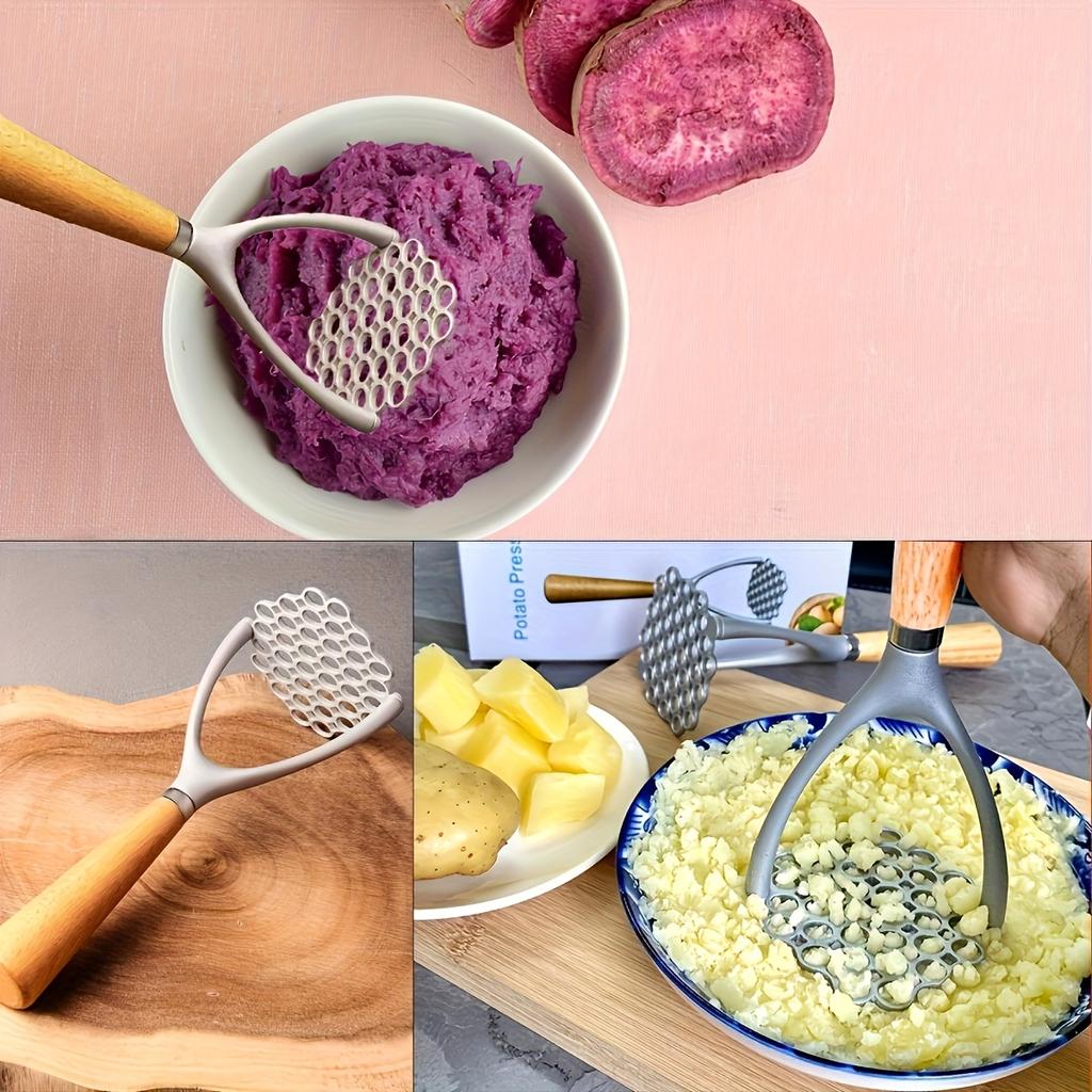 1 Multifunctional Aluminum Press for Potatoes, Avocados, Pumpkins , Sweet Potatoes , Manual Handheld Tool, Easy Clean,