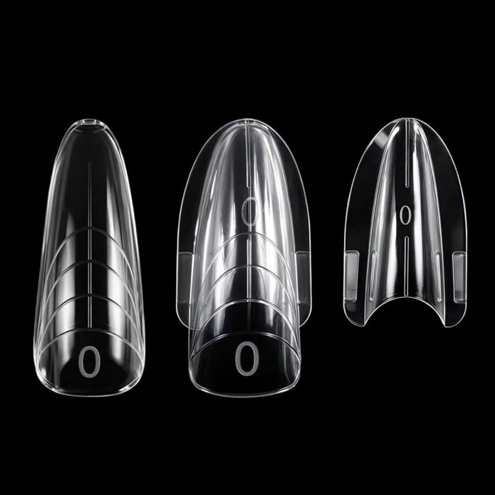 140/280pcs Reusable Nail Extension Forms Square Oval Coffin Nail Molds Manicure Tools