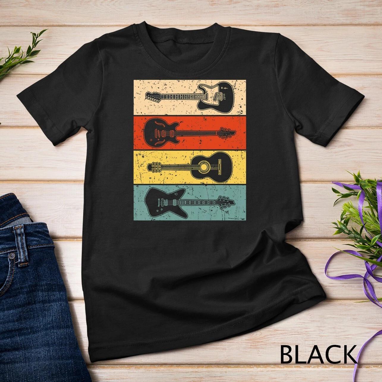 Cool Guitar For Men Women Vintage Guitar Lovers Guitarist T-Shirt Unisex T-shirt 1 S