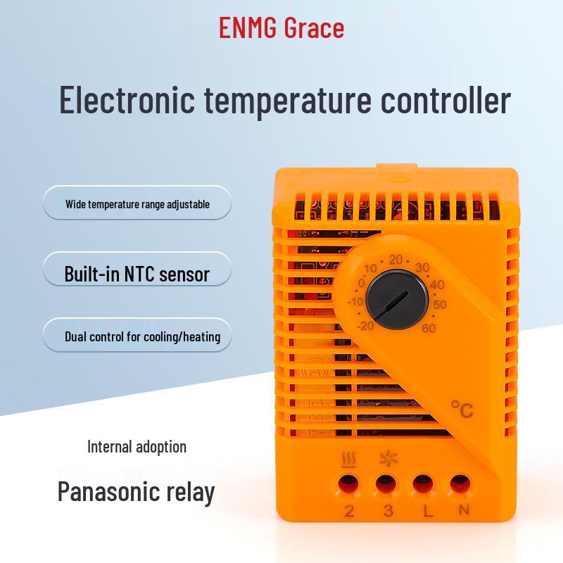 Industrial Climate Control Cabinet: ETS11 Electronic Temperature Controller & Switch for Fan Heater