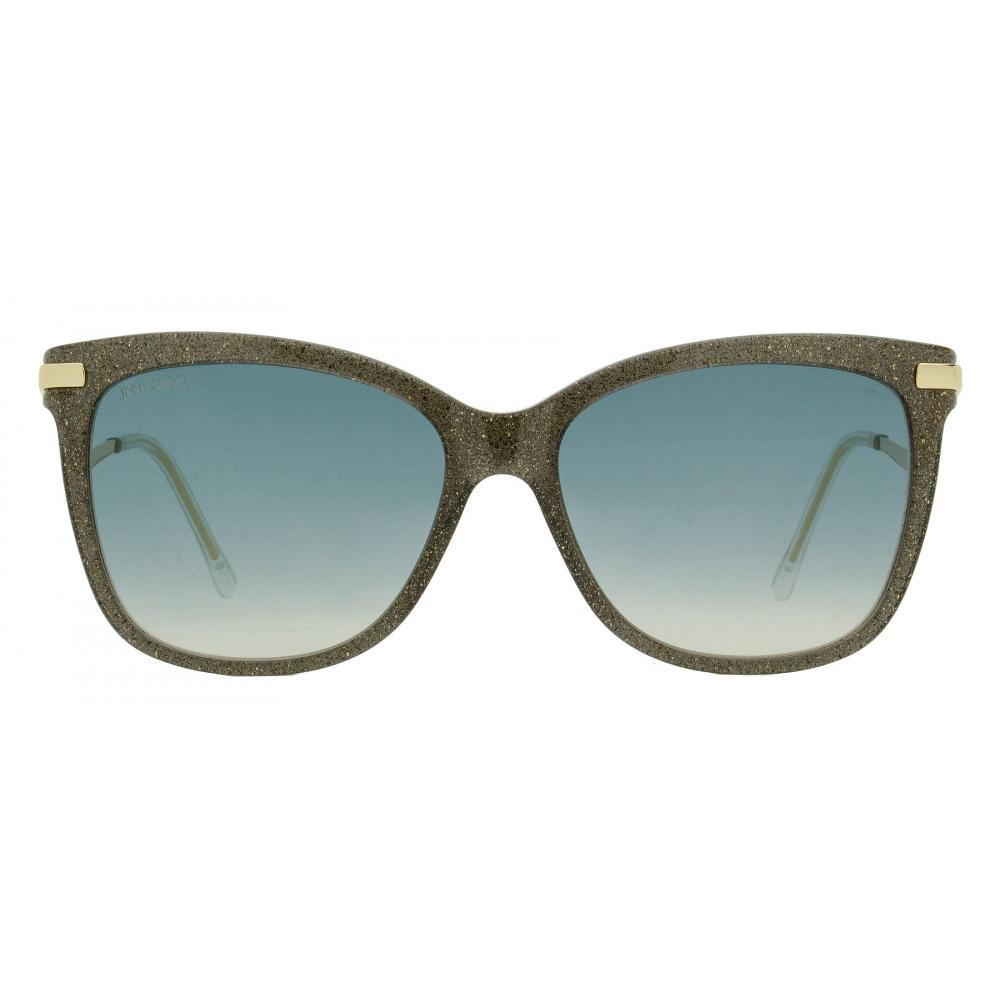 Jimmy Choo Women S Rectangular SunglaSSeS Steff P4gi4 Gray Glitter 55mm P4gi4