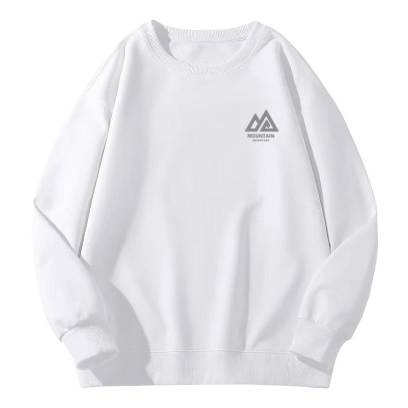 Men's American Trendy Brand Fleece-Lined Oversized Thick Hoodie - Round Neck, Perfect for Spring, Autumn, and Winter