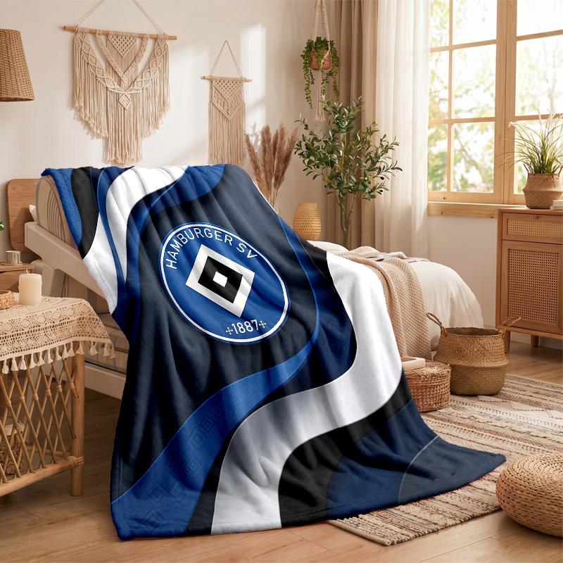 Hamburger SV Football Print Flannel Blanket Soft Warm Sofa Bed Throw Blanket For Home Office Bedroom