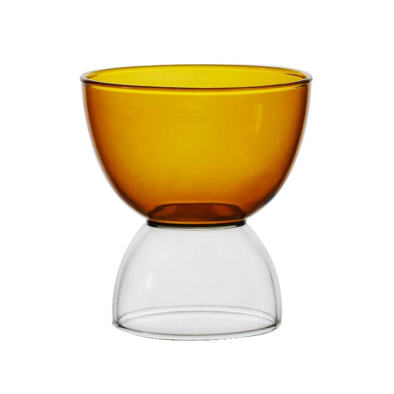 2025 Creative Dessert Ice Cream Standing Cup Glass Cold Drink Cup Cocktail Glass Fruit Juice Jelly Cup