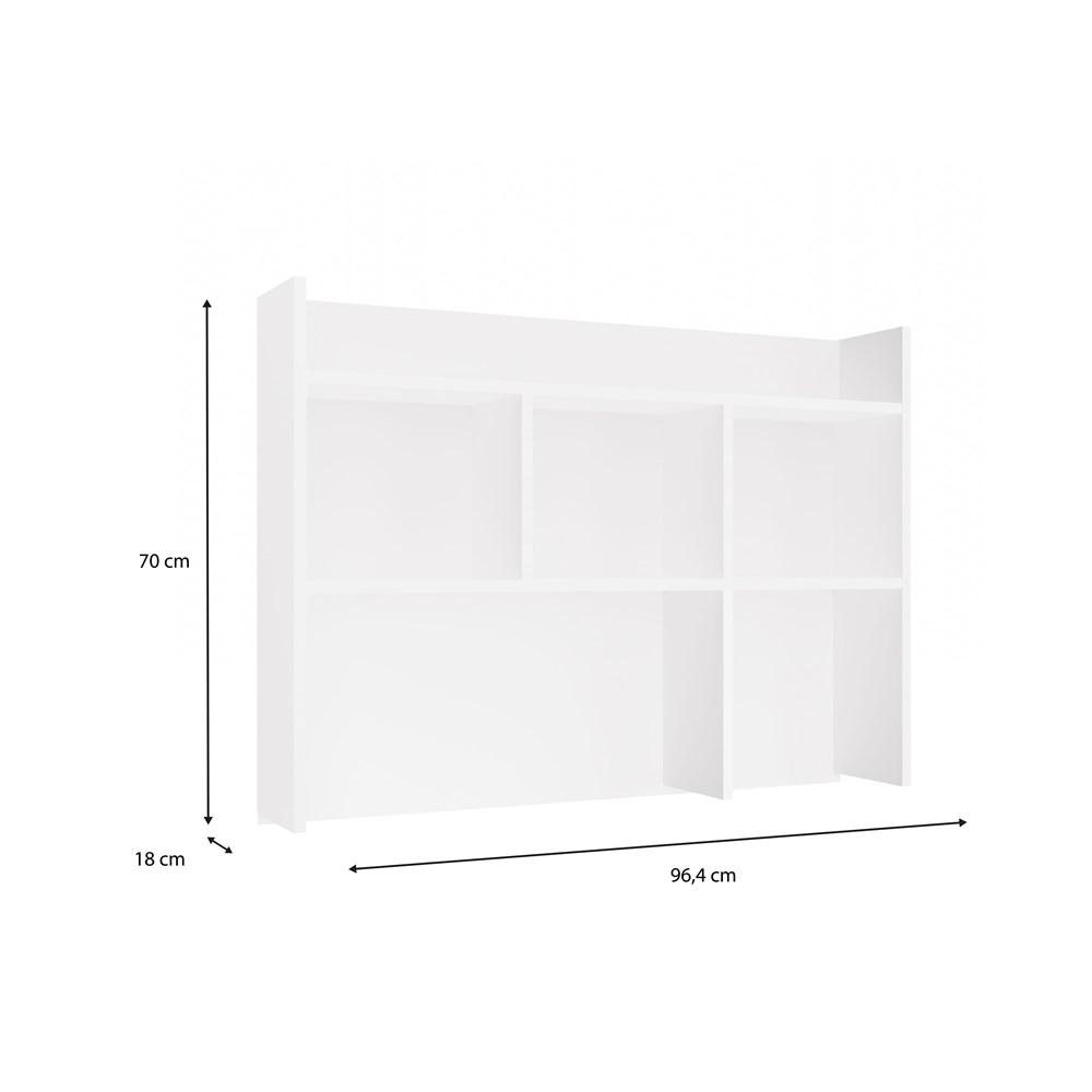 Desk Extension 100 Cm White Bookshelf For Documents