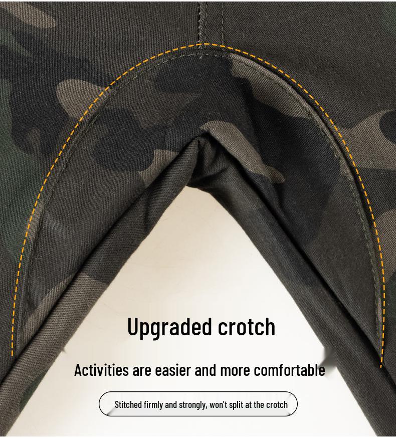Herren Camouflage Baumwolle Elastischer Arbeitsanzug - Verdickte Schweiß- und Autoreparaturausrüstung für Frühling/Herbst.