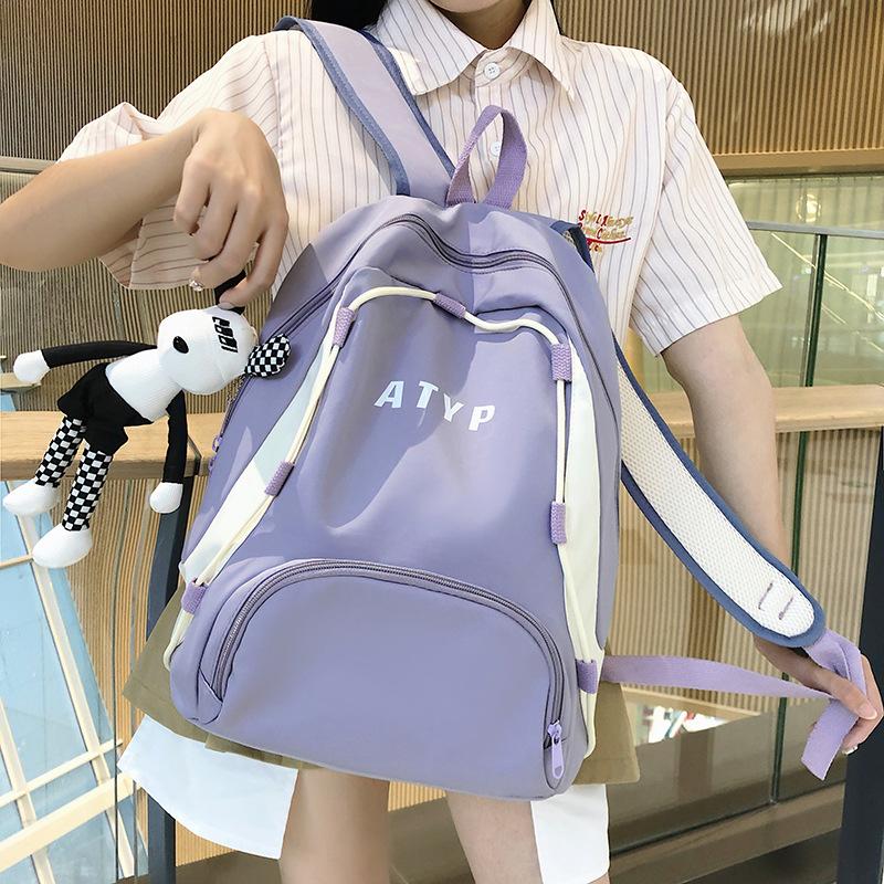 School bag ins juvenile feeling high value junior high school students, casual simple outdoor backpack fashionable commuter backpack