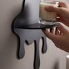 Creative Wall Mounted Storage Shelf Drip Shape Metal Wall Organizer for Home Office Decorative Wall Rack
