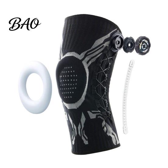 Supportive Knee Gear Adjustable Knob Brace, Support with Patella Pad, Side Stabilizer, Pad Compression Sleeve for Workout Arthritis Meniscus