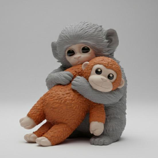 1/2Pcs Keychain Pendant Plush Monkey Charm Key Chain Keys Backpack Purse Car Bag Decoration Mini Accessory