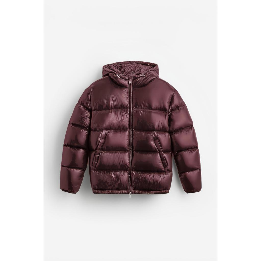 Men's Winter Fashion Solid Color Quilted Patchwork Hooded Cotton Clothes, Casual Loose Warm Zipper Cotton-padded Clothes