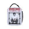 Rapper Bruno Mars Brotdose für Damen Druck Lunchbox Lässige Picknick-Kühltasche Tragbar Reißverschluss Oxford Thermische Tragetaschen
