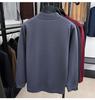 Men's Red Year of the Rat Warm Knit Sweater, Half-High Collar, Dad Style, Winter Wear for Middle-Aged & Elderly.